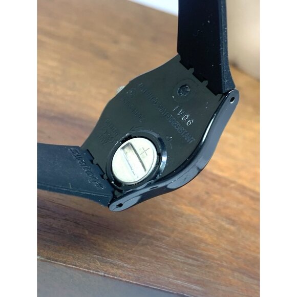 Swatch Women's Watch LB17OE Lady Black Single Swiss Quartz Rubber Band 25mm - Picture 6 of 13